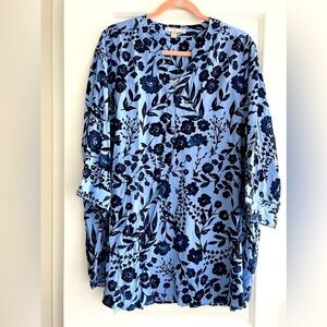 NWOT Blue 100% rayon Woman Within sz 1X